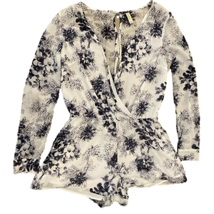 FREE‎ PEOPLE FLORAL ROMPER XS- TP